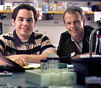 Professor Rick Cote and Ben Van Pelt smiling